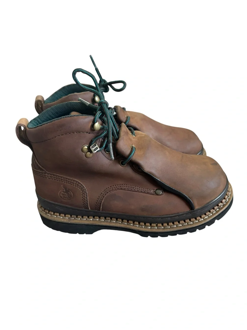 Awesome pair of Men's Brown Leather georgiaBoots - Rugged Outdoor Style size 10.